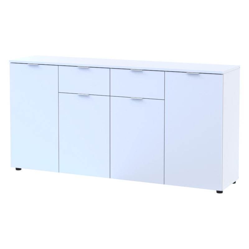 Комод Рон 7 Белый 4 фасада 2 ящика 160х38х81 (44900222)