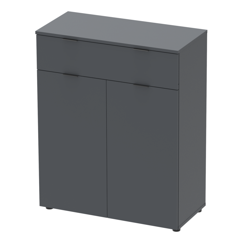 Комод Рон 2 2 фасада 1 ящик Графит 80х38х100 (41516004)