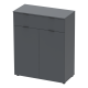 Комод Рон 2 2 фасада 1 ящик Графит 80х38х100 (41516004)