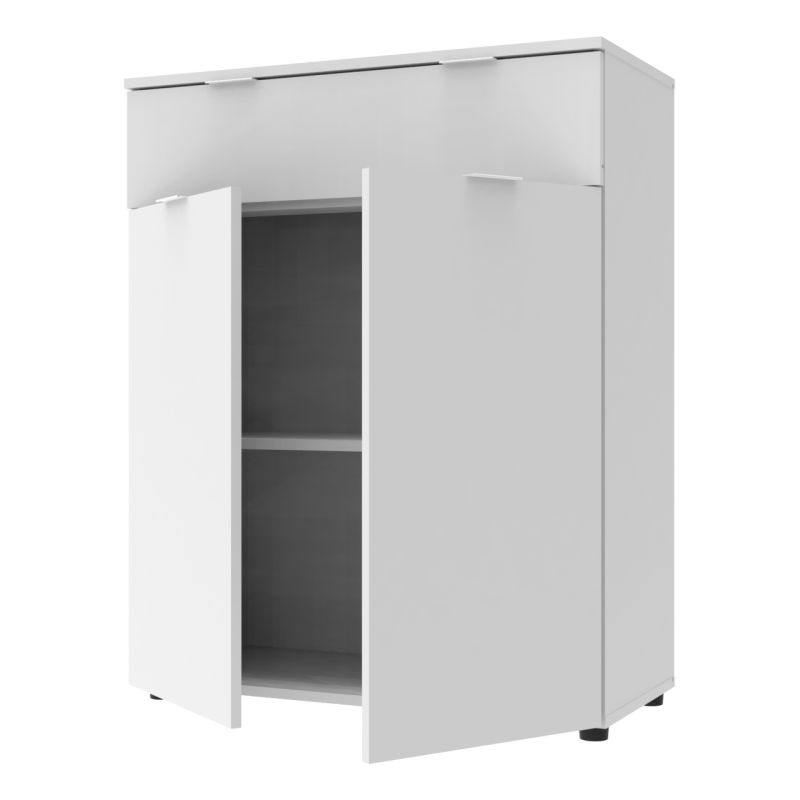 Комод Рон 2 2 фасада 1 ящик Белый 80х38х100 (41516003)