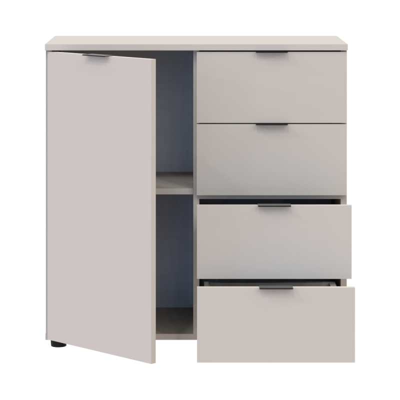 Комод Рон 1 1 фасад 4 ящика Кашемир 80х38х81 (41516043)