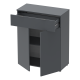 Комод Рон 2 2 фасада 1 ящик Графит 80х38х100 (41516004)