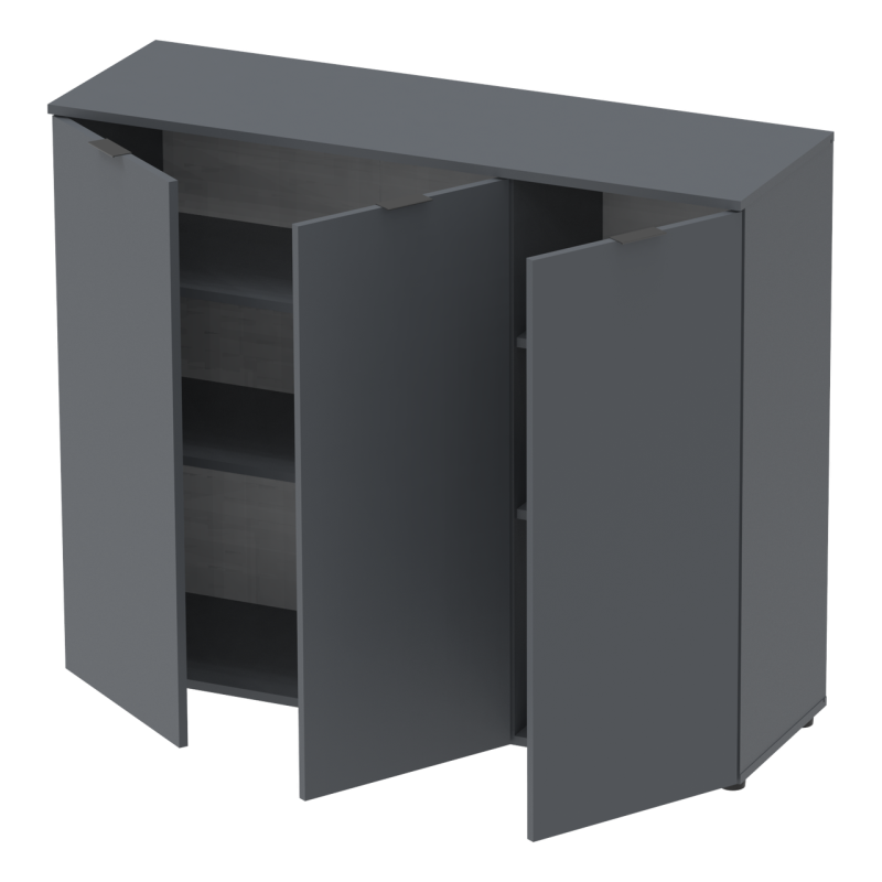 Комод Рон 6 3 фасада Графит 120х38х100 (41516000)