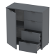 Комод Рон 1 1 фасад 4 ящика Графит 80х38х81 (41516006)