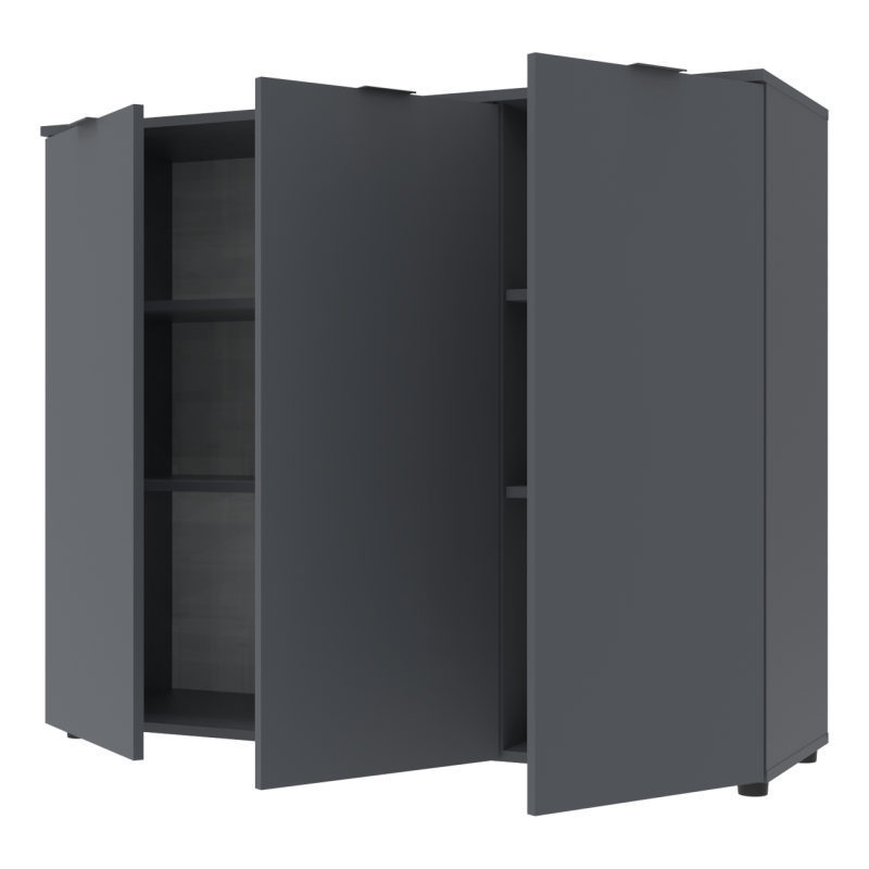 Комод Рон 6 3 фасада Графит 120х38х100 (41516000)