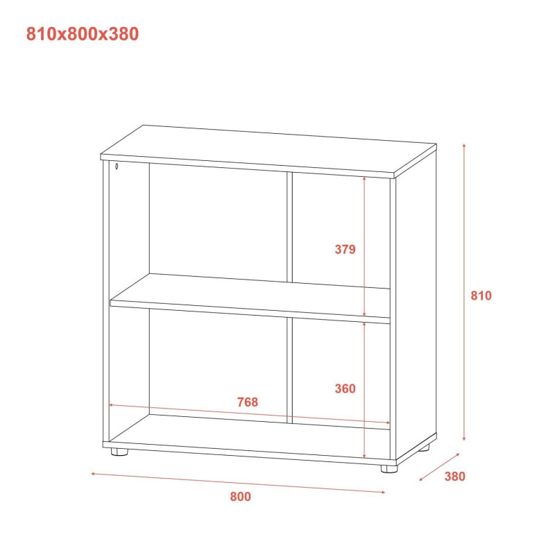 Комод Рон 3 2 фасада Белый 80х38х81 (41516001)