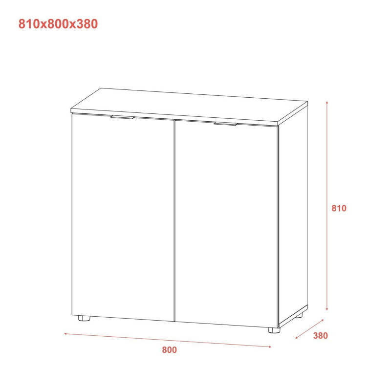 Комод Рон 3 2 фасада Белый 80х38х81 (41516001)