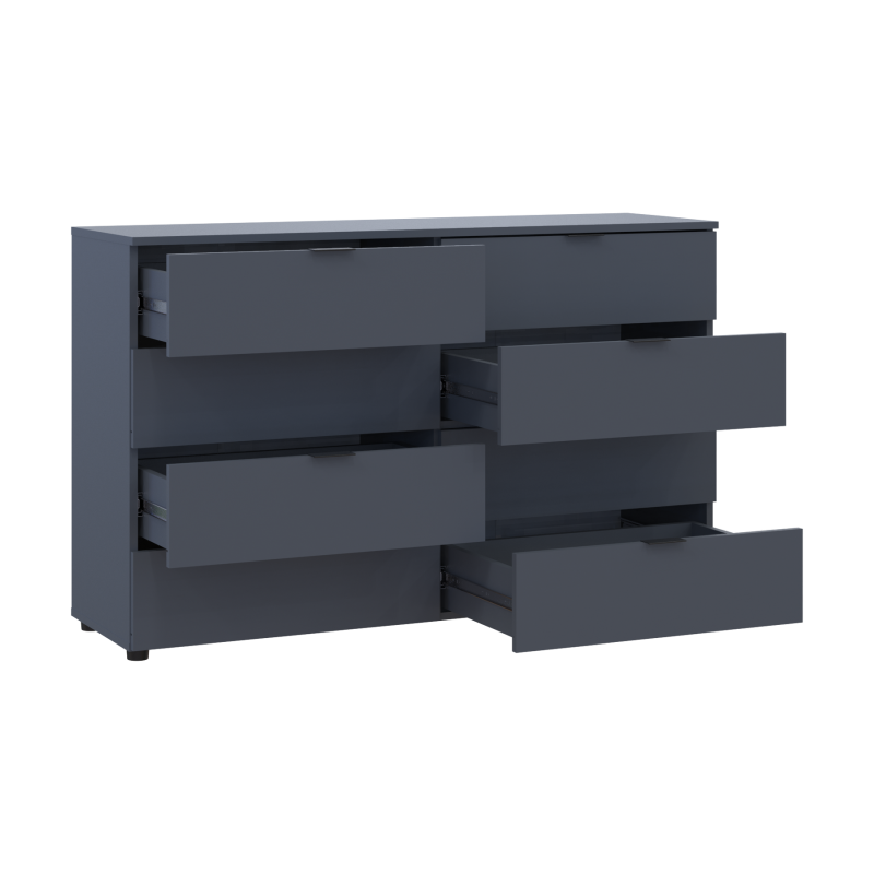 Комод Рон 8 Графит 8 Ящичков 130х38х81 (41516173)