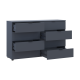 Комод Рон 8 Графит 8 Ящичков 130х38х81 (41516173)