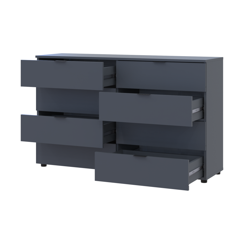 Комод Рон 8 Графит 8 Ящичков 130х38х81 (41516173)