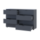 Комод Рон 8 Графит 8 Ящичков 130х38х81 (41516173)