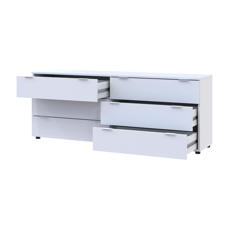 Комод Рон 9 Белый 6 Ящиков 160х38х62 (41516175)
