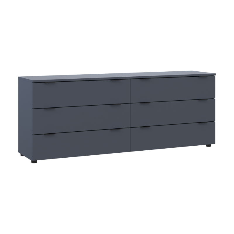 Комод Рон 9 Графит 6 Ящичков 160х38х62 (41516176)