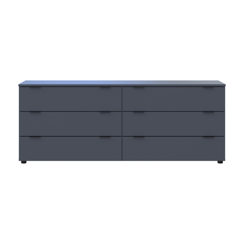 Комод Рон 9 Графит 6 Ящичков 160х38х62 (41516176)