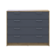 Комод Ронды Дуб Артизан/Графит 4 ящика 100х40х82 (41516186)