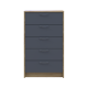 Комод Ронды Дуб Артизан/Графит 5 ящиков 60х40х100 (41516188)