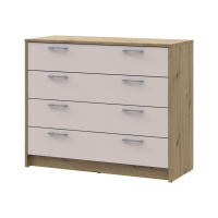 Комод Ронді Дуб Артизан/Кашемір 4 ящики 100х40х82 (41516187)