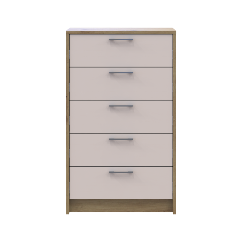 Комод Ронды Дуб Артизан/Кашемир 5 ящиков 60х40х100 (41516189)