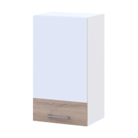 Kuchnia Leia B72_Sh40 górna wąska płyta wiórowa biała/dąb sonoma 40x31,6x72 (81359337.2)