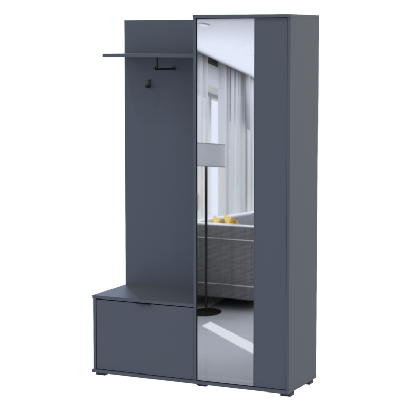 Прихожая Дора Графит 113,5х40х192 (44900219)