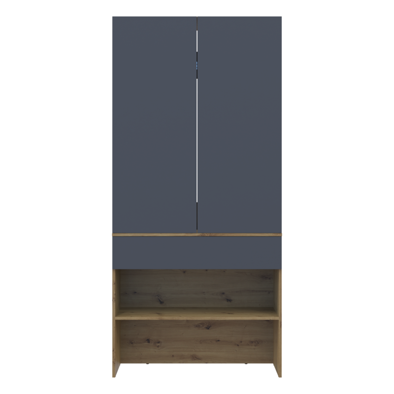 Прихожая Сплит Дуб Артизан/Графит ДСП 94х39х200 (44900271)