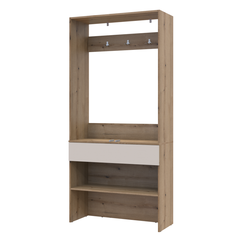 Прихожая Сплит Дуб Артизан/Кашемир ДСП 94х39х200 (44900270)