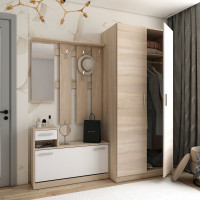 Прихожая Alice и шкаф Промо 2 ДСП Дуб Сонома/Дуб Сонома (42005079)