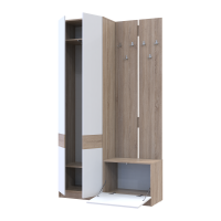 Прихожая Сола 1+3 Дуб Сонома/Белый ДСП 120х40х215 (42005149)