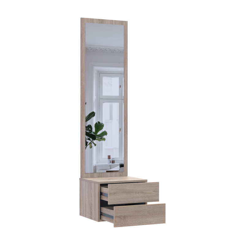 Тумба с зеркалом Сола Дуб сонома ДСП/зеркало 45х40х168.6 (44900345)