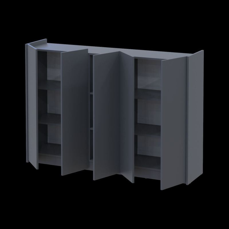 Тумба для обуви Кассель Графит 5 ДСП 159х40х110 (41516219)