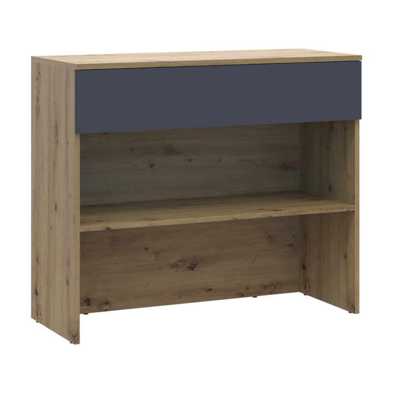 Тумба для обуви Сплит Дуб Артизан/Графит ДСП 94х39х80 (41901271)