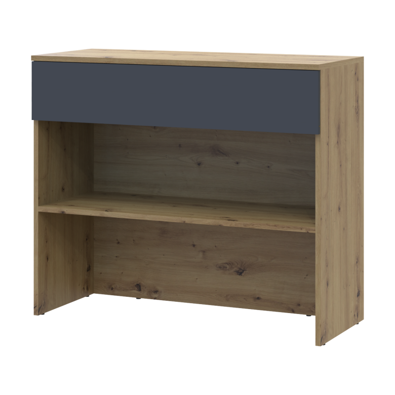 Тумба для обуви Сплит Дуб Артизан/Графит ДСП 94х39х80 (41901271)