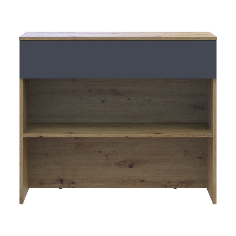 Тумба для обуви Сплит Дуб Артизан/Графит ДСП 94х39х80 (41901271)