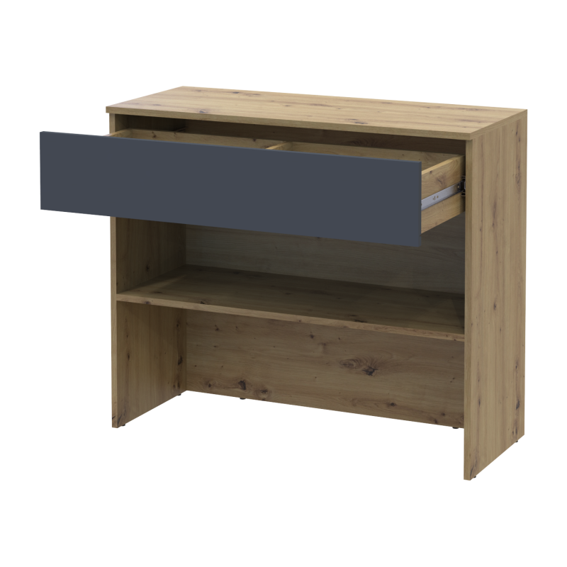 Тумба для обуви Сплит Дуб Артизан/Графит ДСП 94х39х80 (41901271)