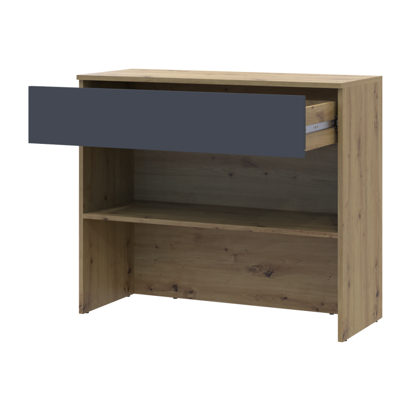 Тумба для обуви Сплит Дуб Артизан/Графит ДСП 94х39х80 (41901271)