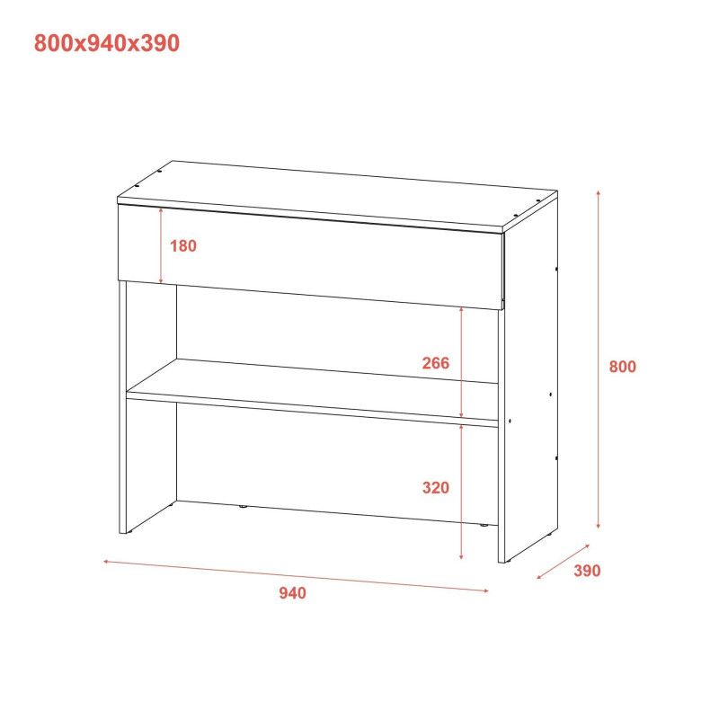 Тумба для обуви Сплит Дуб Артизан/Графит ДСП 94х39х80 (41901271)