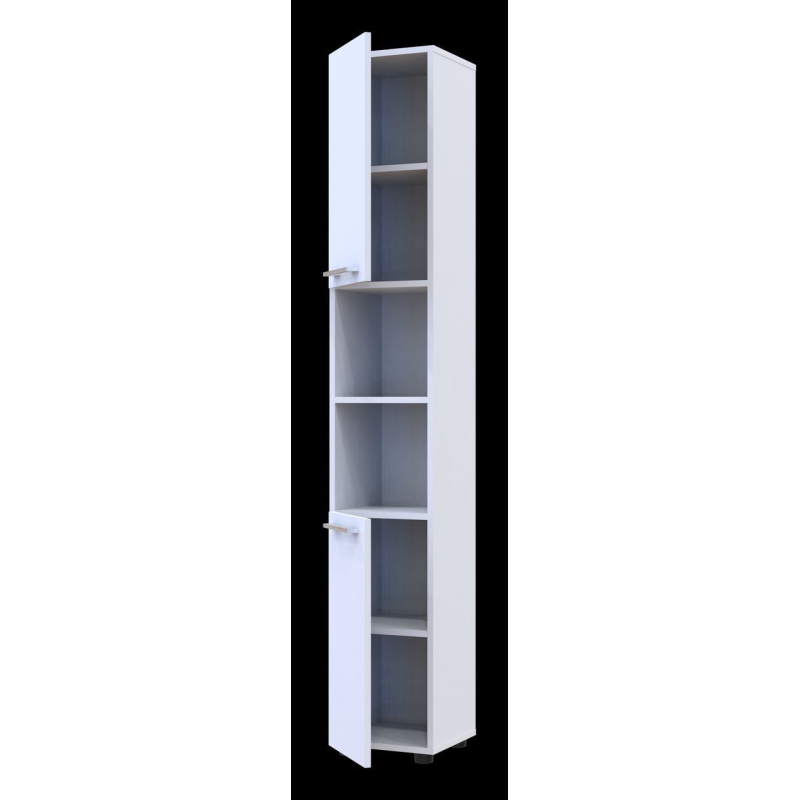 Шкаф пенал Мира Белый ДСП 183.5х30х30 (41510126)