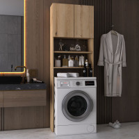 Szafka pod pralkę Lola Mini Evoque Oak, płyta wiórowa, 64x26,6x190 cm (41516205)