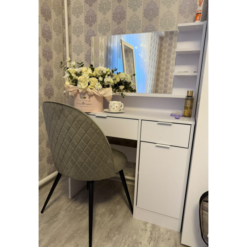 Туалетный столик Эстель Белый ДСП 90х38х135 (41516035)