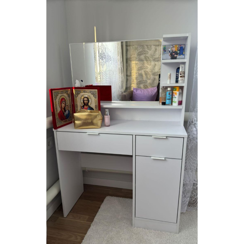 Туалетный столик Эстель Белый ДСП 90х38х135 (41516035)