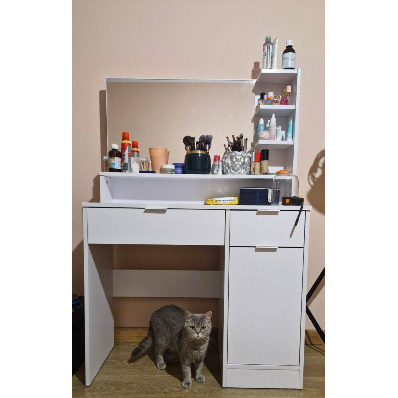 Туалетный столик Эстель Белый ДСП 90х38х135 (41516035)