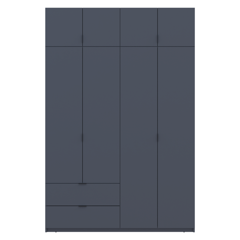 Распашная шкаф для одежды Лукас Графит/Графит 160х50х240 (80736287)