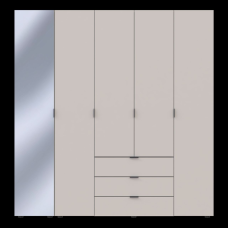 Шкаф для одежды Гелар Кашемир 4ДСП/Зеркало 194х49.5х203.4 (80737659)