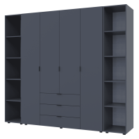 Комплект Гелар с 2 Этажерками Графит 4 ДСП 231.4х49.5х203.4 (42005064)