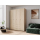 Распашная шкаф для одежды Гелар Дуб Cонома 4 ДСП 155х49,5х203,4 (80397560)