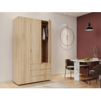 Szafa uchylna Gelar Oak Sonoma 3 chipboard 116.2x49.5x203.4 (80397559)