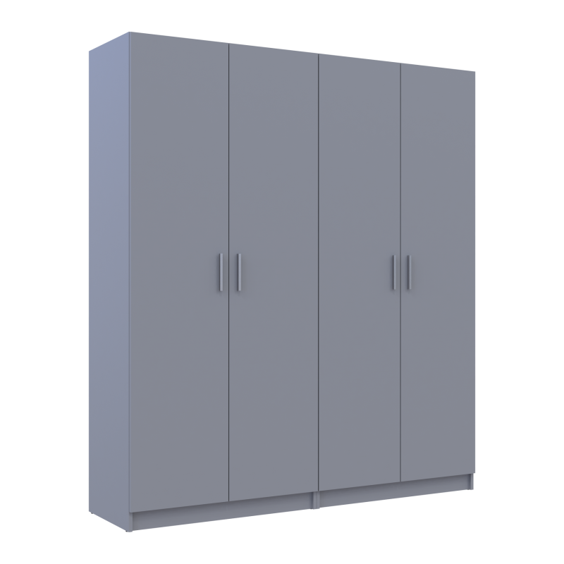 Комплект Промо с полками Серый 2+2 ДСП 180х48х204 (80737771)