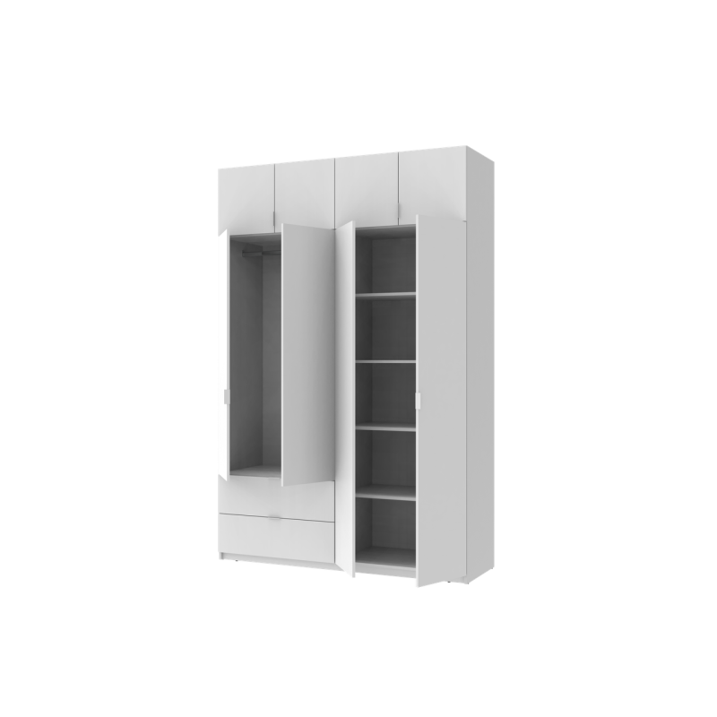 Распашная шкаф для одежды Лукас Белый 160х50х240 (80737067)