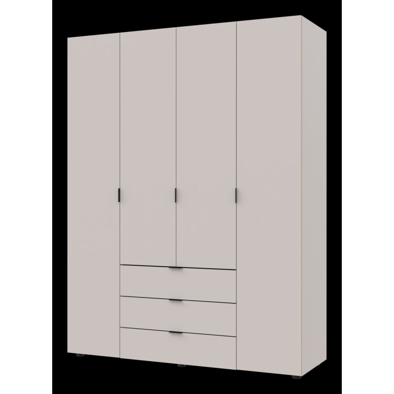 Распашной шкаф для одежды Гелар Кашемир 4 ДСП 155х49.5х203.4 (80737634)