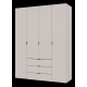 Распашной шкаф для одежды Гелар Кашемир 4 ДСП 155х49.5х203.4 (80737634)